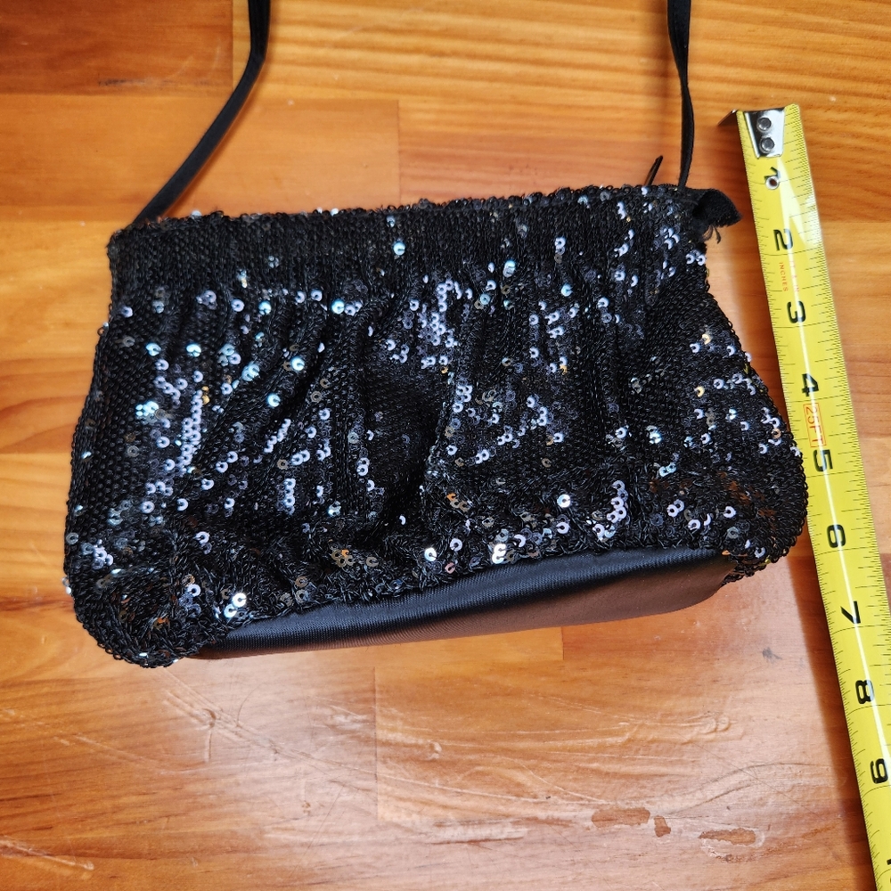 Euc Nina Black Sequined evening bag